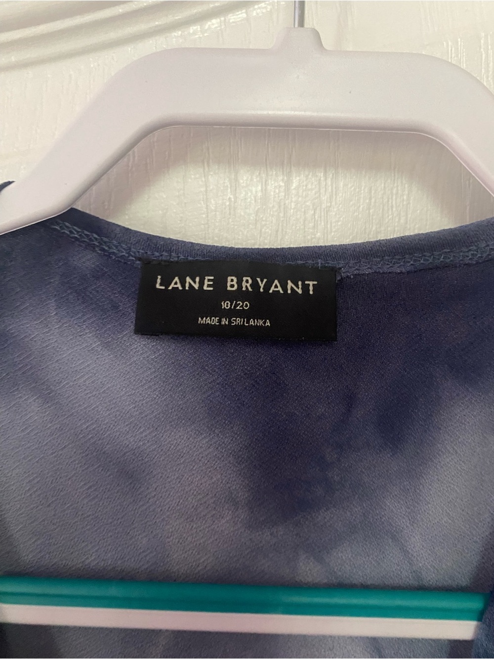 Lane Bryant ASL Navy Tie-Dye Wrap Dress - Picture 3 of 3